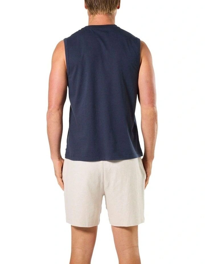 Muscle Sleep Tee in Navy image 2