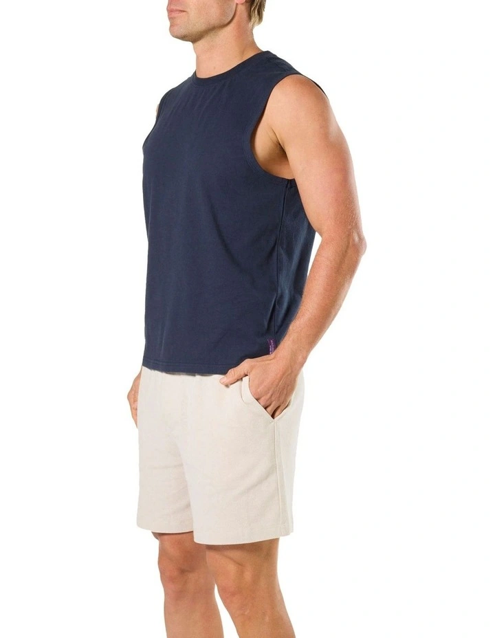 Muscle Sleep Tee in Navy image 3