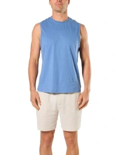 Muscle Sleep Tee in Blue