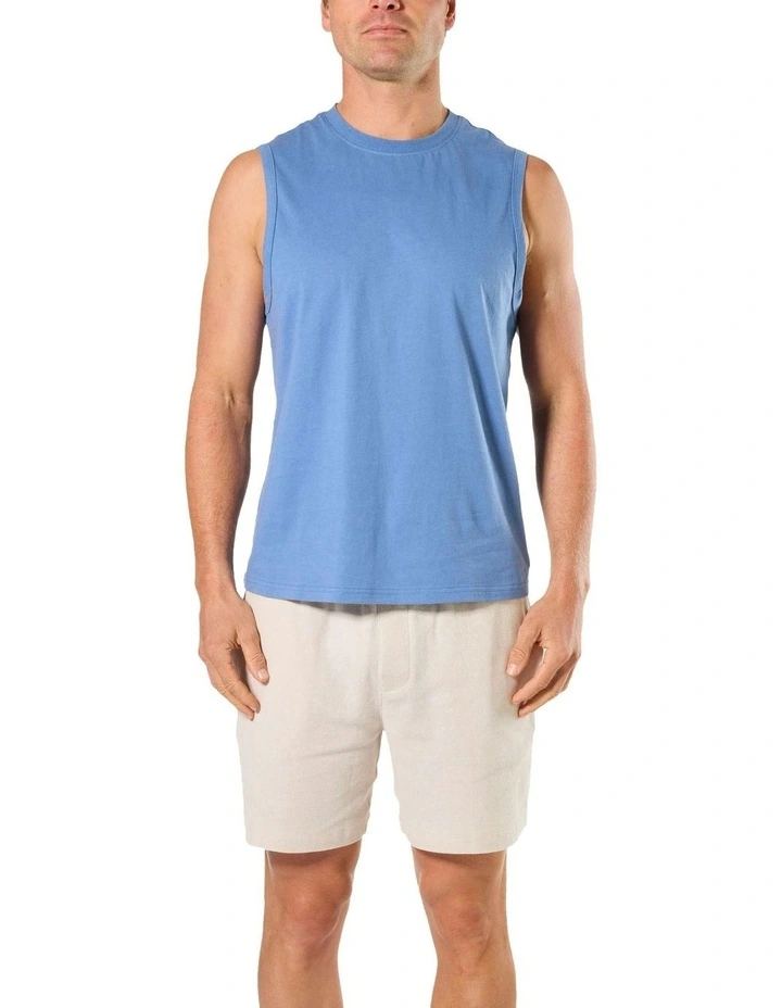 Muscle Sleep Tee in Blue image 1