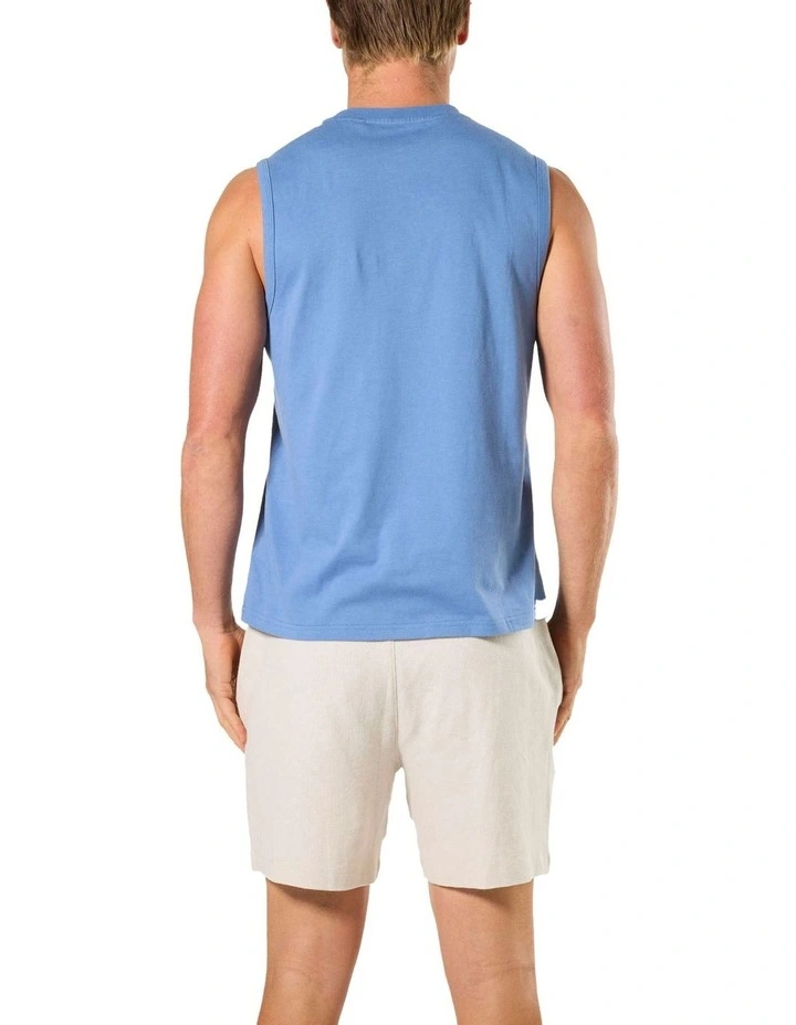 Muscle Sleep Tee in Blue image 2