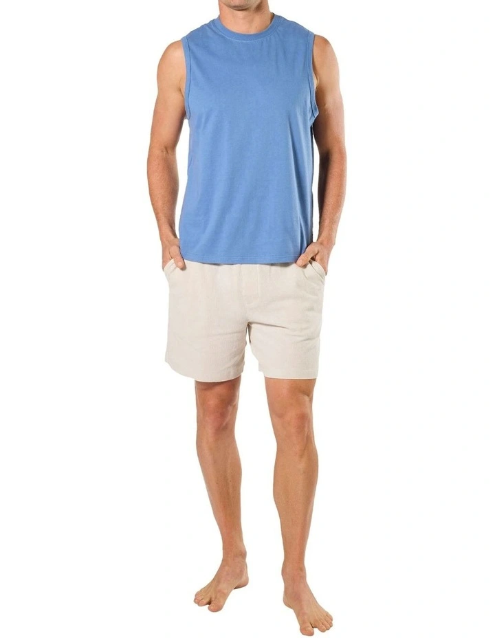 Muscle Sleep Tee in Blue image 4
