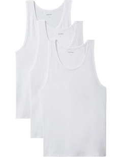 Icon cotton Micro Stretch Tank 3 Pack in White