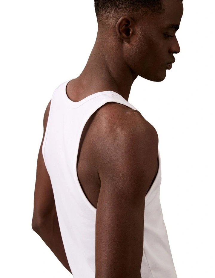 Icon cotton Micro Stretch Tank 3 Pack in White image 5