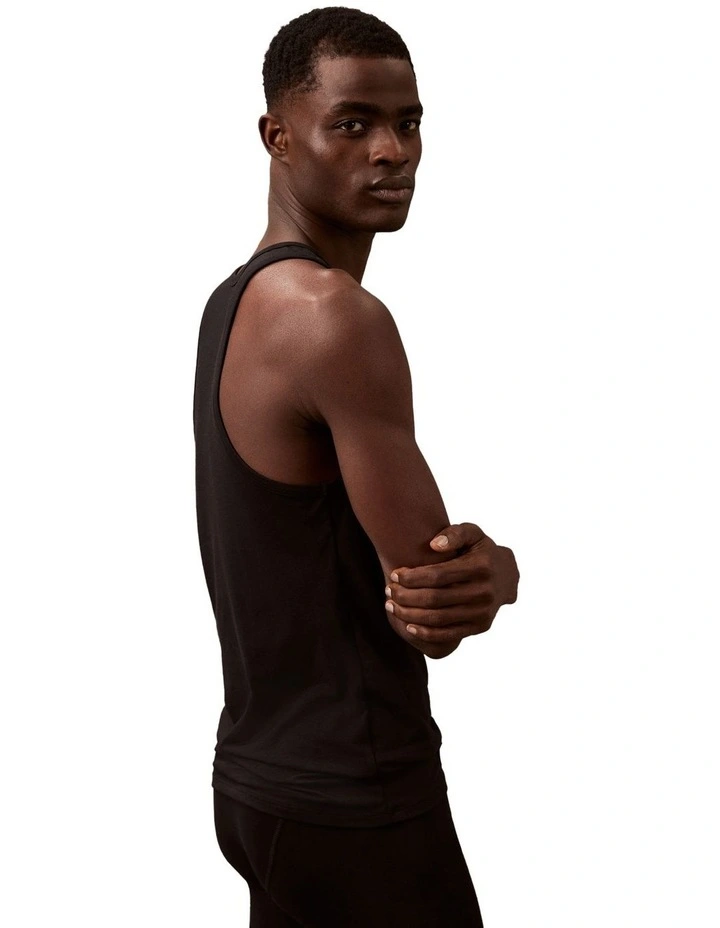 Icon cotton Micro Stretch Tank 3 Pack in Black image 4