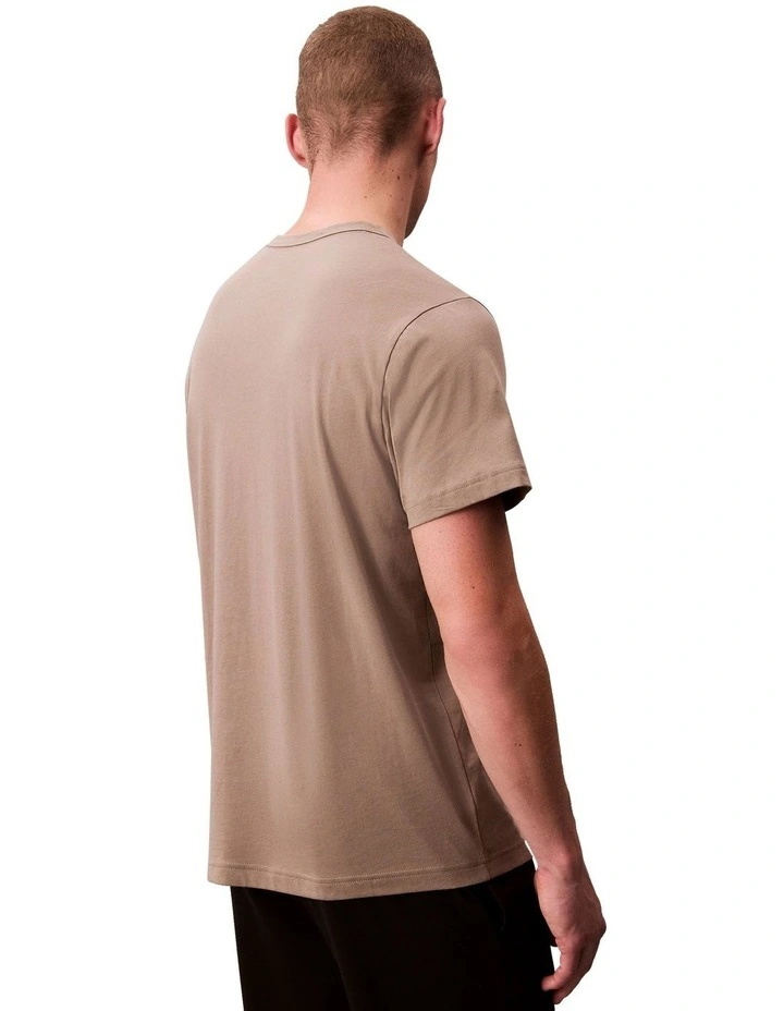 Cotton Crewneck Sleep T-Shirt in Brown image 2