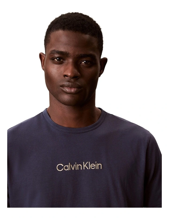 Cotton Sleep Tee in Blue image 4