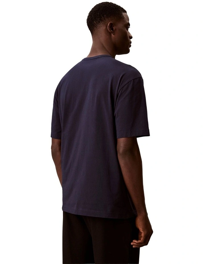 Monogram Sleep Tee in Navy image 2
