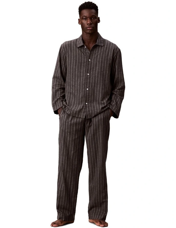 Flannel Pyjama Top in Multi image 4