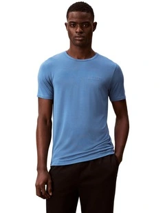 Ultra Soft Modal Crewneck Sleep T-shirt in Liberty Blue