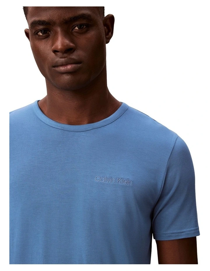 Ultra Soft Modal Crewneck Sleep T-shirt in Liberty Blue image 5