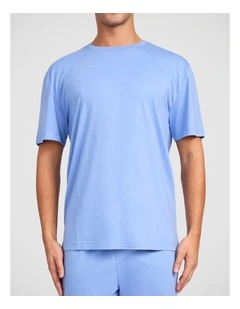 Mens Bamboo Sleep Tee in Blue