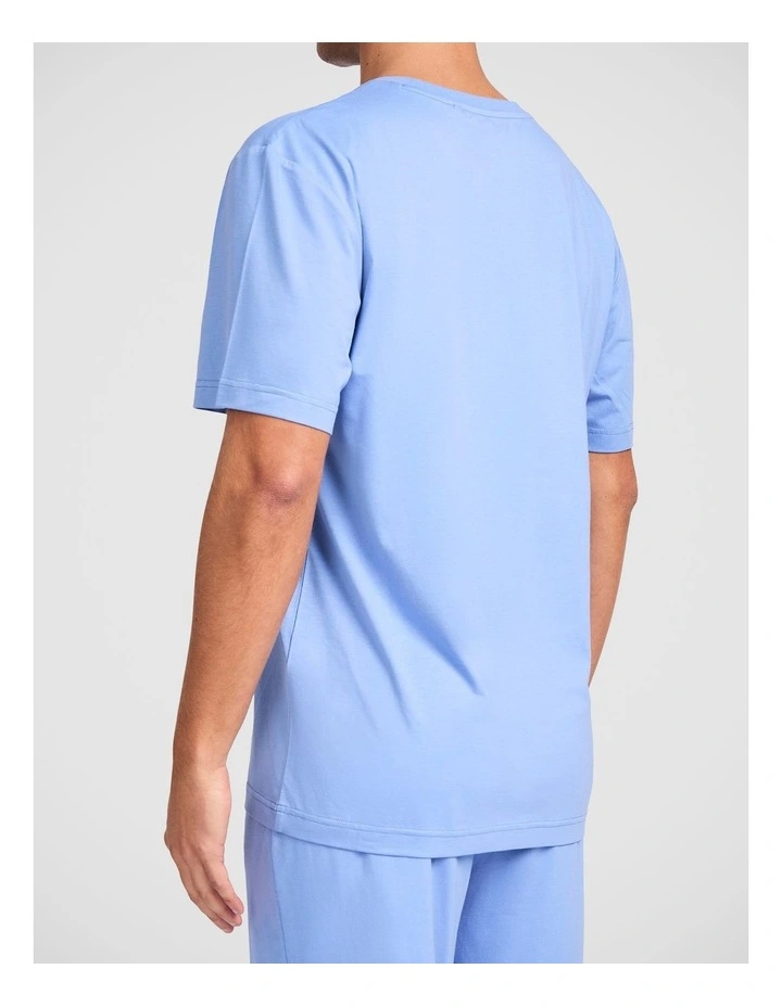 Mens Bamboo Sleep Tee in Blue image 2