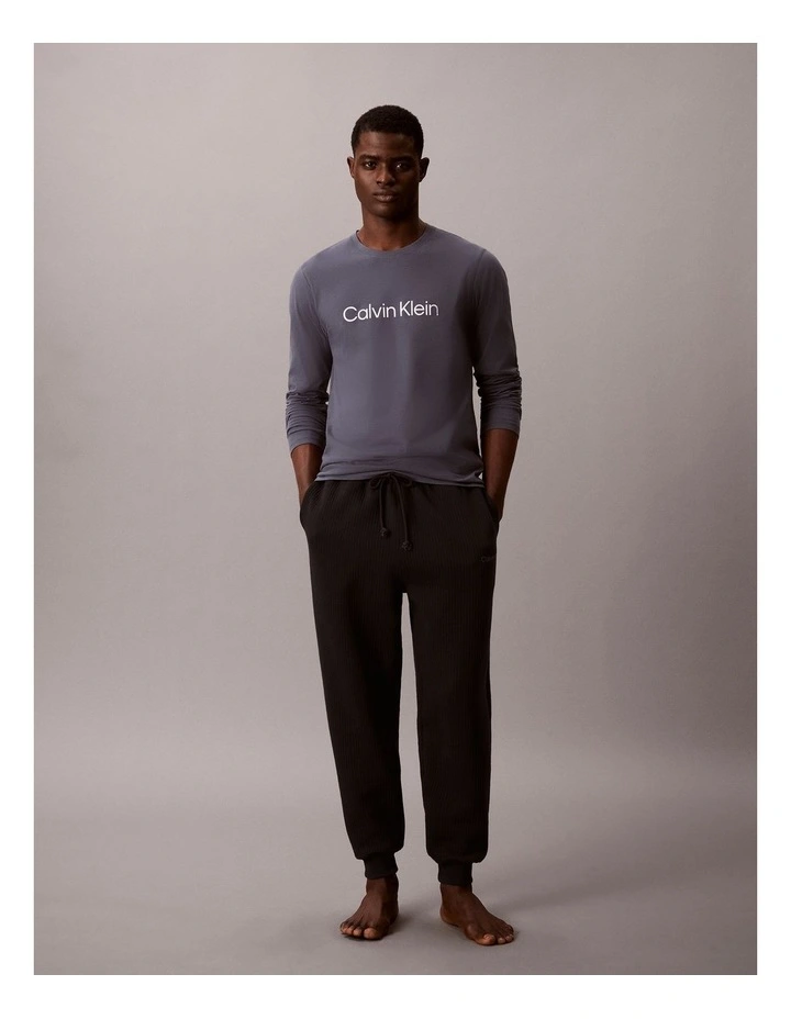 Comfort Cotton Long Sleeve Crew Neck in Blue image 5