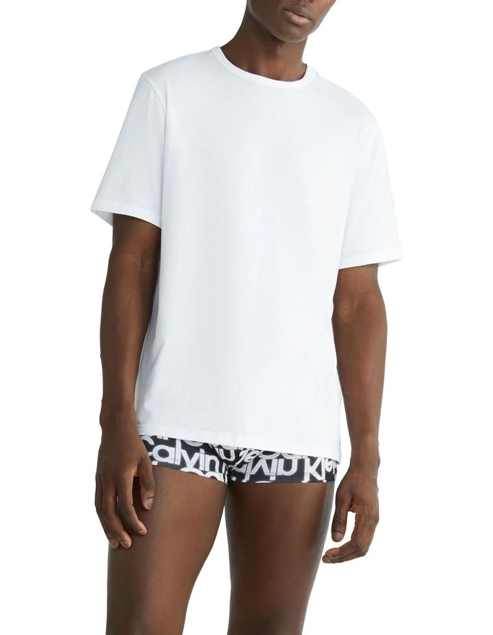 Cotton Stretch Sleep Tee in White image 1