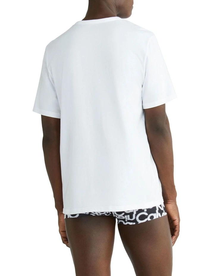 Cotton Stretch Sleep Tee in White image 2