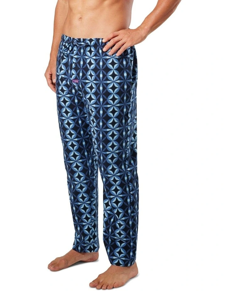 Circle Geo Cotton Flannel Sleep Pant in Navy image 2