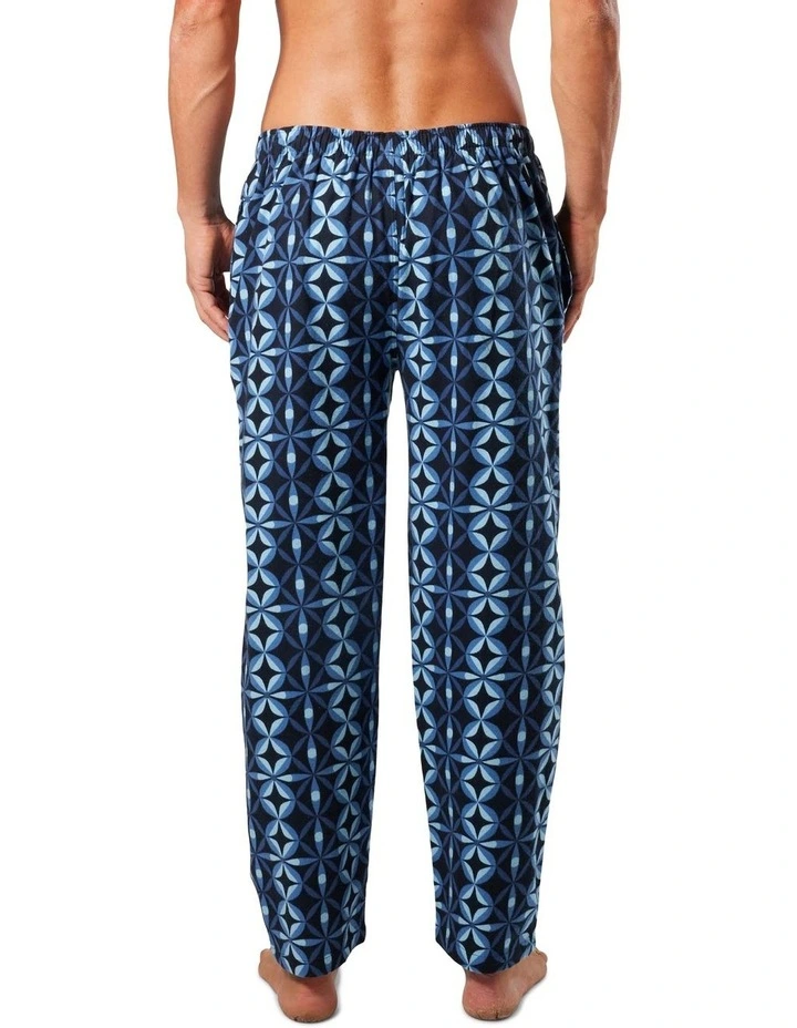 Circle Geo Cotton Flannel Sleep Pant in Navy image 3