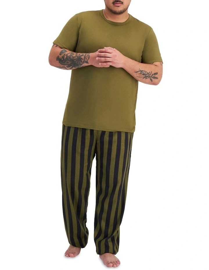 Sleep Flannelette Pant in Green image 4