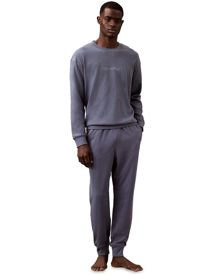 Icon Cotton Terry Sleep Jogger in Blue image 1
