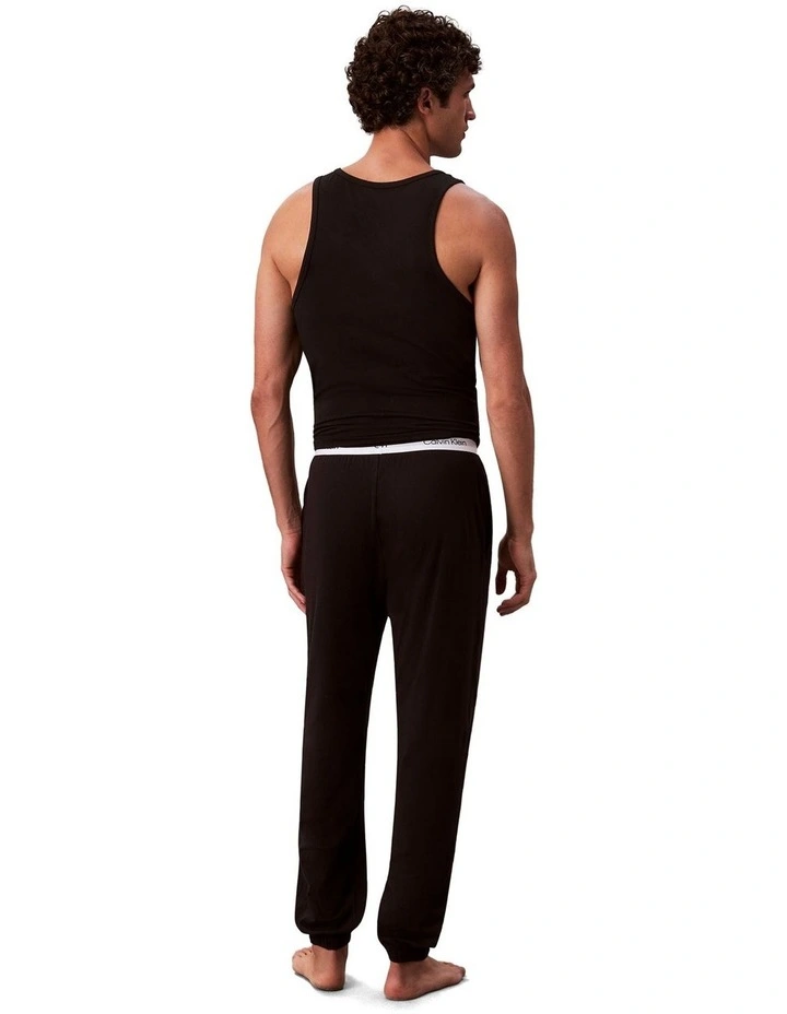 Icon Cotton Stretch Sleep Jogger in Black image 2