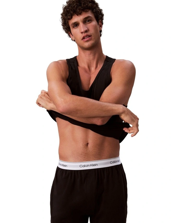 Icon Cotton Stretch Sleep Jogger in Black image 4