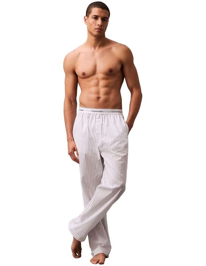 Logo Cotton Poplin Sleep Pant in Multi image 1