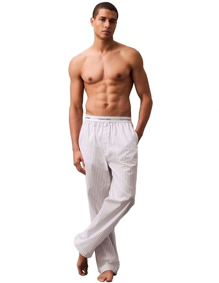 Logo Cotton Poplin Sleep Pant in Multi image 4