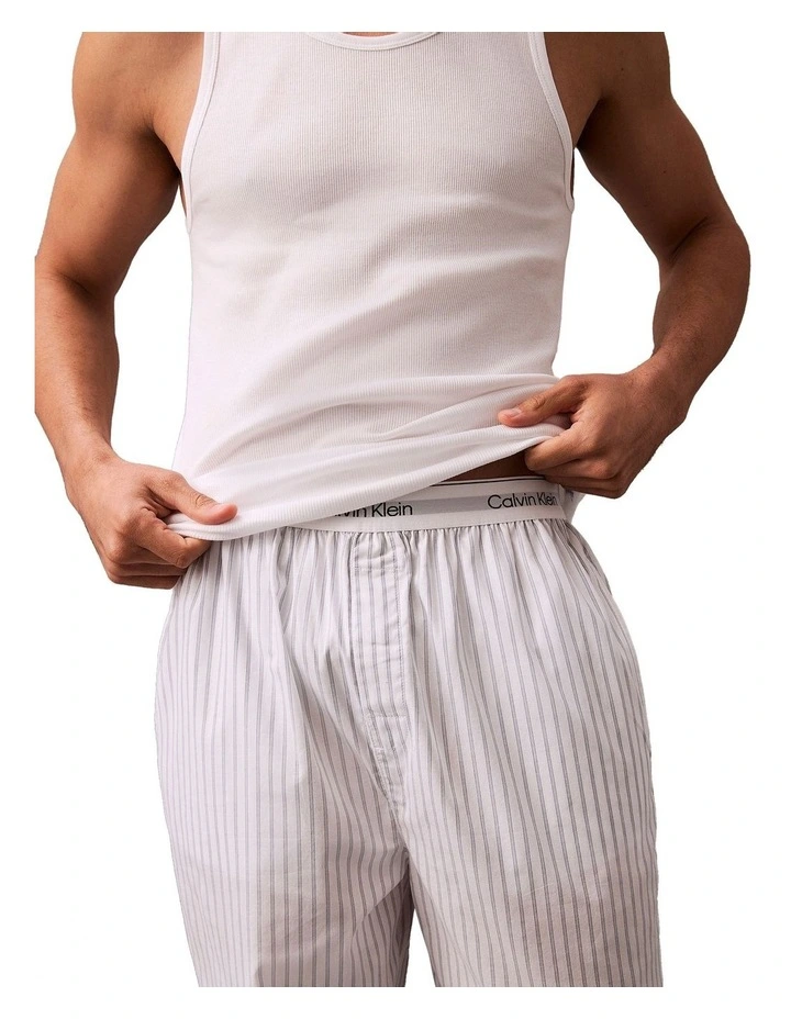 Logo Cotton Poplin Sleep Pant in Multi image 6