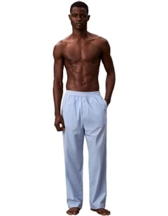 Cotton Poplin Sleep Pant in Blue