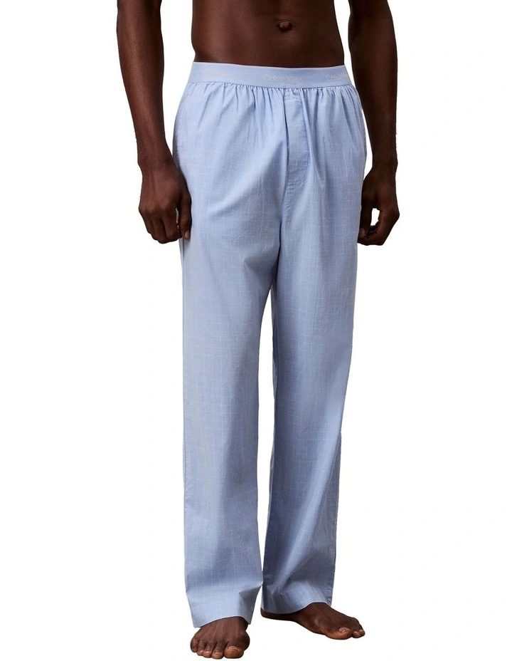 Cotton Poplin Sleep Pant in Blue image 3
