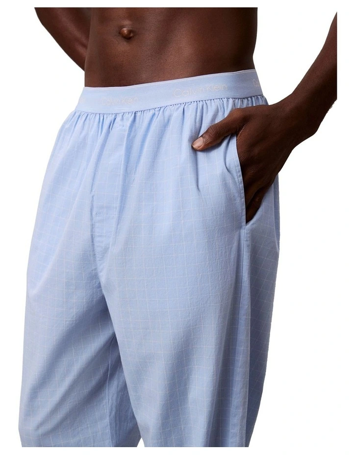 Cotton Poplin Sleep Pant in Blue image 4