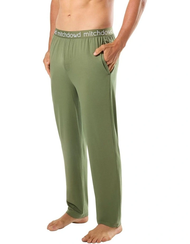 Bamboo Knit Sleep Pant in Green image 3