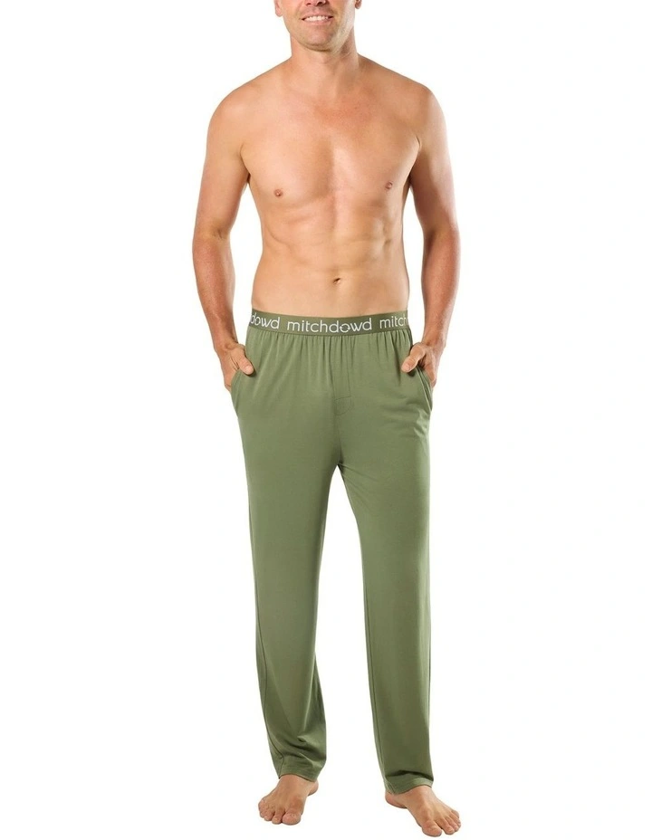 Bamboo Knit Sleep Pant in Green image 4