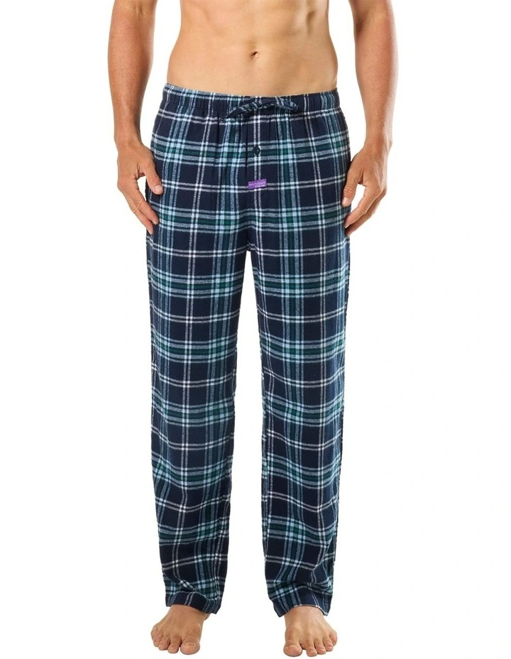 Hunter Plaid Flannel Sleep Pant in Blue image 1