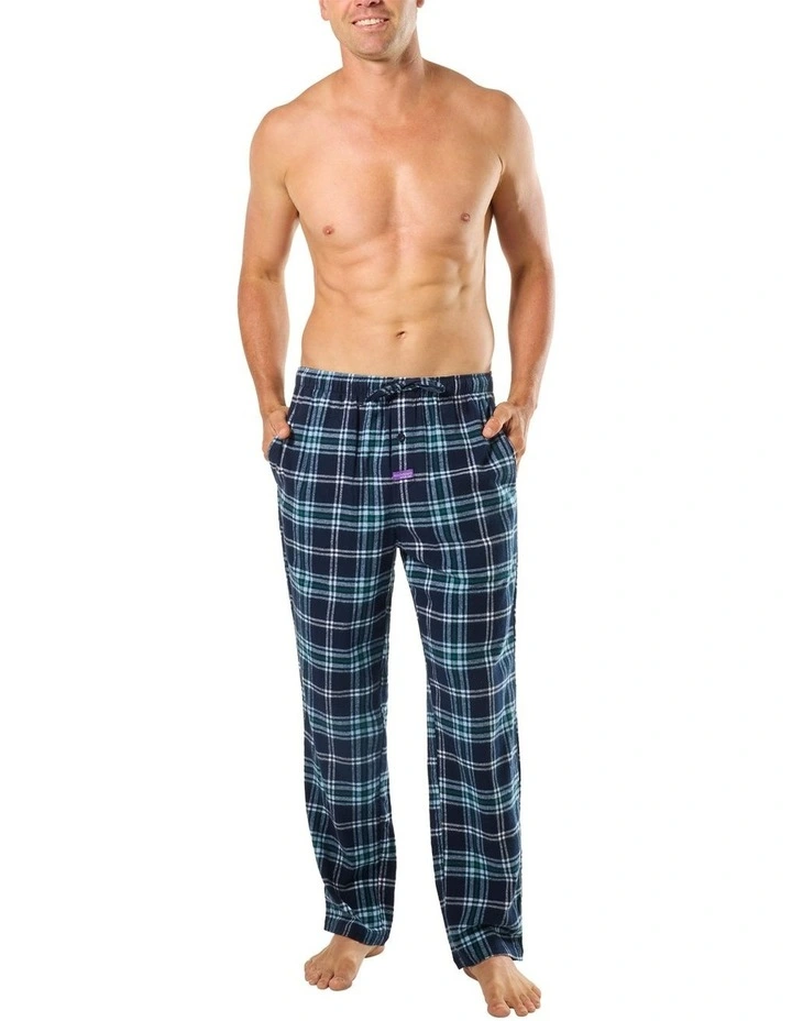 Hunter Plaid Flannel Sleep Pant in Blue image 4