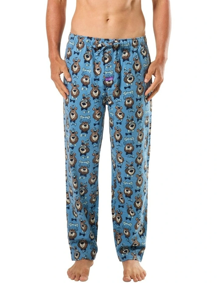 Grizzly Bows Flannel Pyjama Pant in Blue image 1
