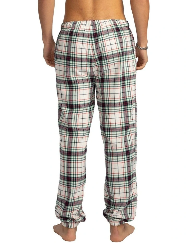 Athletic Herringbone Flannel Pyjama Pant in Multi image 2