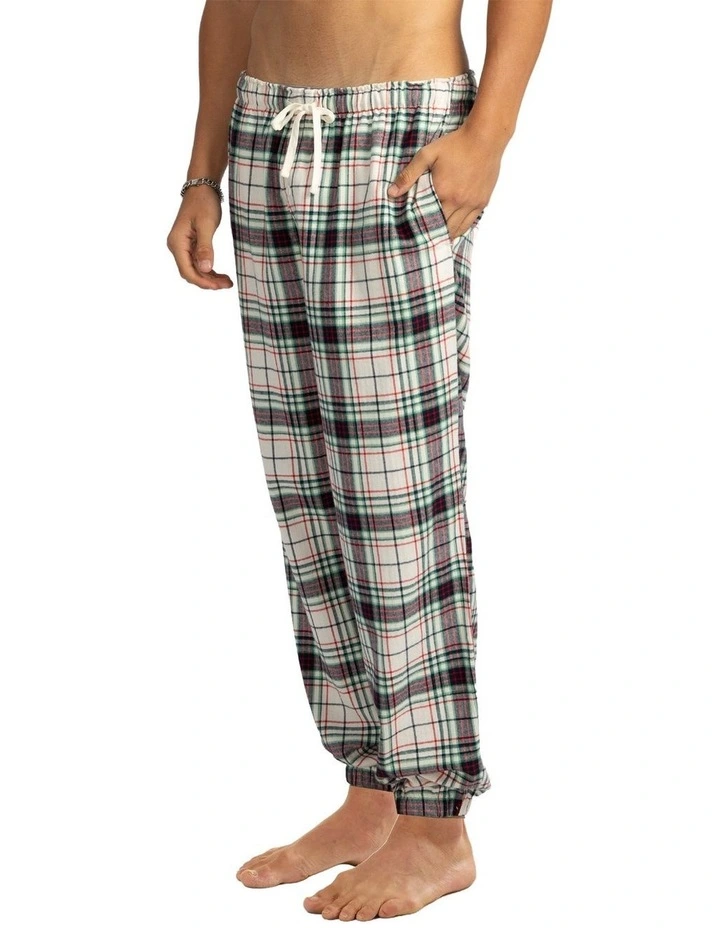 Athletic Herringbone Flannel Pyjama Pant in Multi image 3