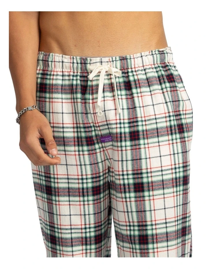 Athletic Herringbone Flannel Pyjama Pant in Multi image 5