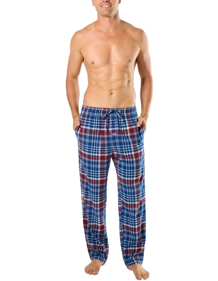 Boston Check Flannel Sleep Pant in Multi image 4