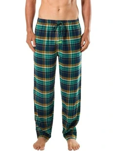 Paddy Plaid Bamboo Flannel Sleep Pant in Green