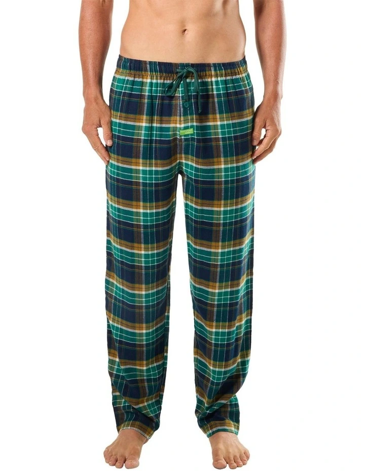 Paddy Plaid Bamboo Flannel Sleep Pant in Green image 1