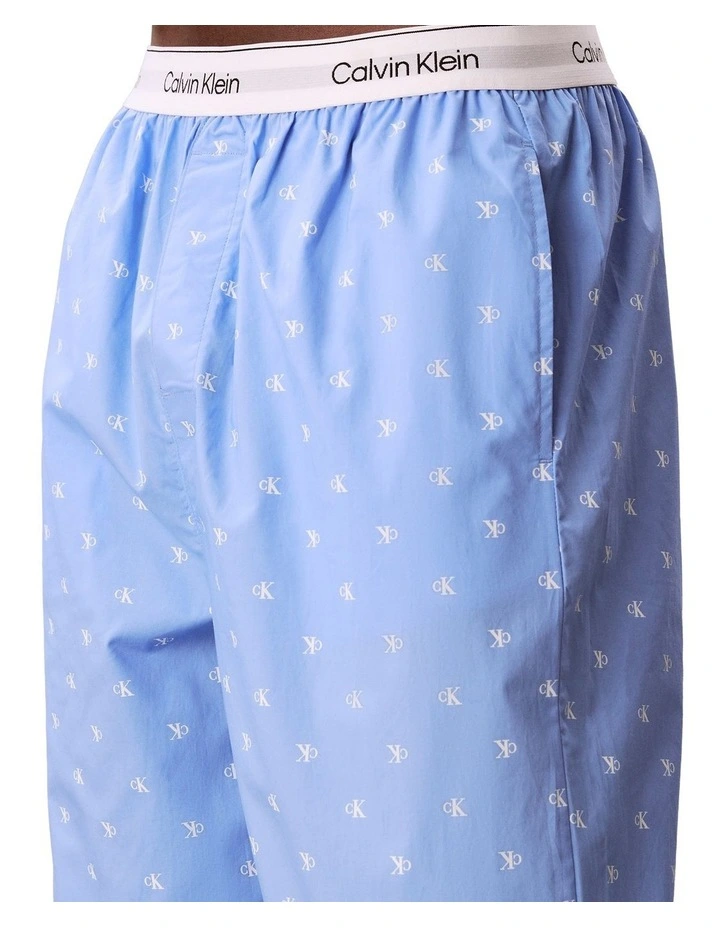 Cotton Poplin Sleep Pants in Blue image 5