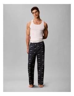 Cotton Poplin Sleep Pant in Navy