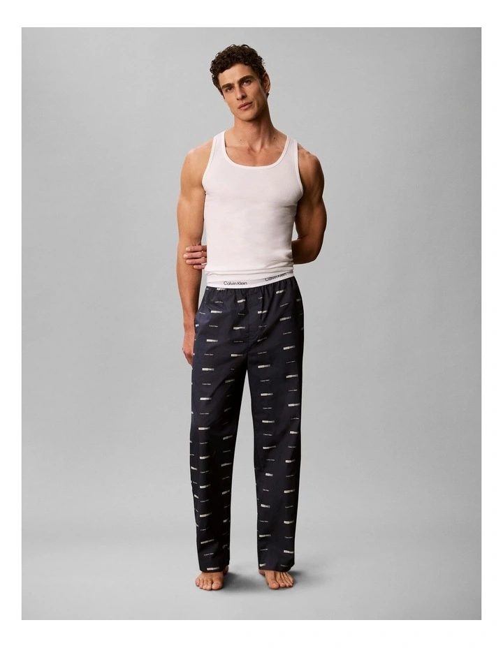 Cotton Poplin Sleep Pant in Navy image 1