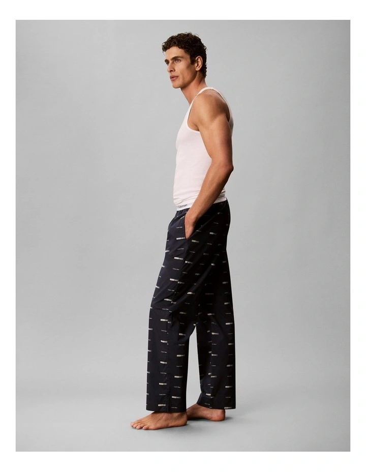 Cotton Poplin Sleep Pant in Navy image 3