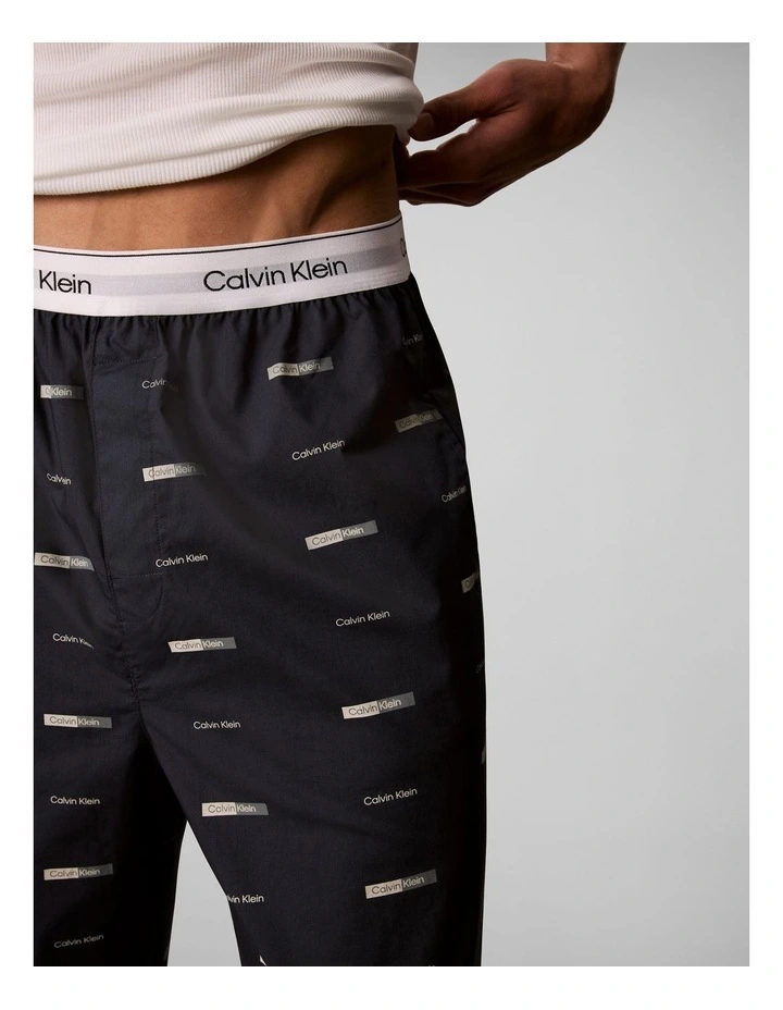 Cotton Poplin Sleep Pant in Navy image 4
