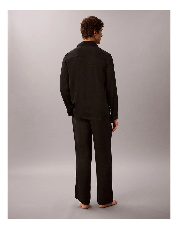 CK Black Matte Shine Sleep Pants in Black image 2