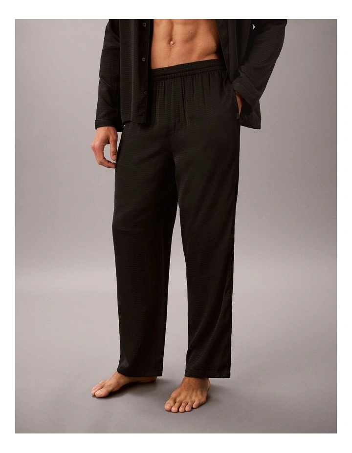 CK Black Matte Shine Sleep Pants in Black image 4